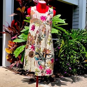 Sleeveless midi tropical dress from Emery rose